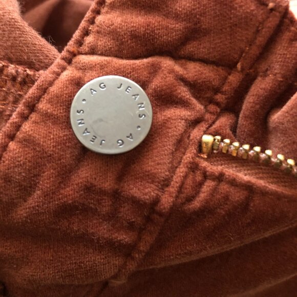 AG FARRAH SKINNY ANKLE HIGH RISE SPICED MAPLE STRETCH VELVET 25 NWT - Picture 11 of 16